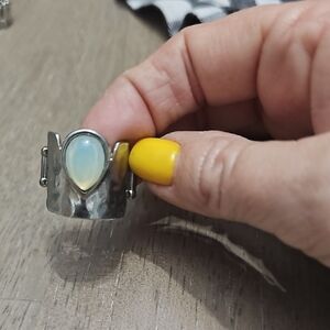 Paparazzi Silver Ring with Iridescent Stone